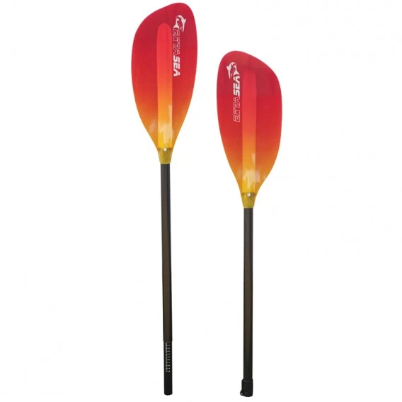 ExtaSea Pro-XL Carbon Vario Doppelpaddel | 220-240cm | 2-teilig | Red-yellow 6 ExtaSea Pro-XL Carbon Vario Doppelpaddel | 220-240cm | 2-teilig | Red-yellow – Bild 4