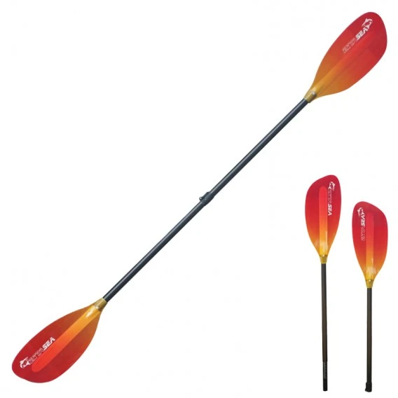 ExtaSea Pro-XL Carbon Vario Doppelpaddel | 220-240cm | 2-teilig | Red-yellow 3 ExtaSea Pro-XL Carbon Vario Doppelpaddel | 220-240cm | 2-teilig | Red-yellow