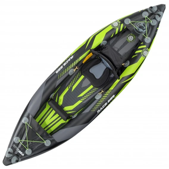 ExtaSea Race 285 1er Kajak Aufblasbar Drop-Stitch Schlauchboot Kajak Lime 5 ExtaSea Race 285 1er Kajak Aufblasbar Drop-Stitch Schlauchboot Kajak Lime – Bild 3