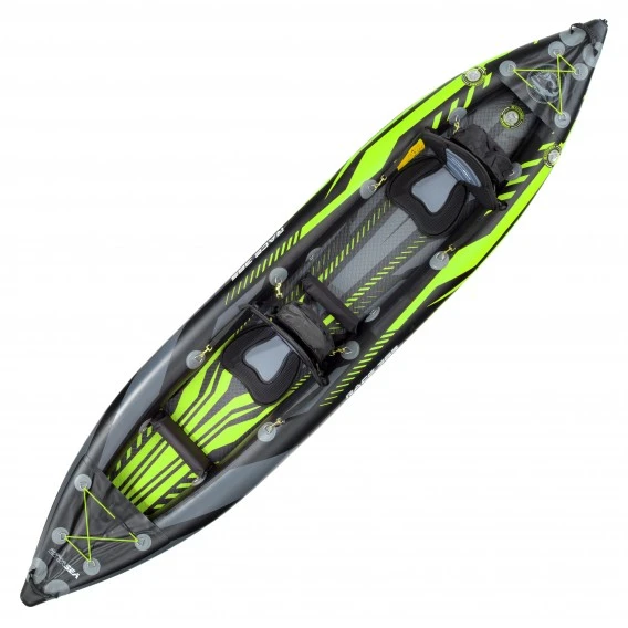 ExtaSea Race 385 2er Kajak Aufblasbar Drop-Stitch Schlauchboot Kajak Lime 6 ExtaSea Race 385 2er Kajak Aufblasbar Drop-Stitch Schlauchboot Kajak Lime – Bild 4