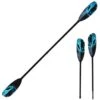 ExtaSea Tour Vario Fiberglas Doppelpaddel | 220-240cm | 2-teilig | Schwarz-türkis -Paddel Verkäufe extasea tour vario fiberglas doppelpaddel 220 240cm 2 teilig schwarz turkis